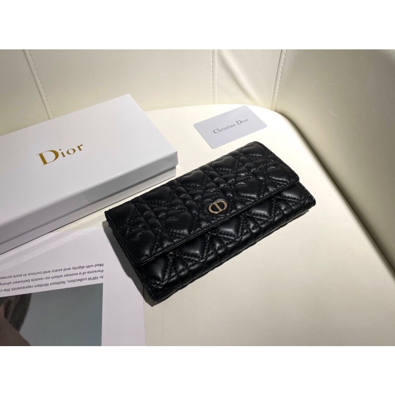 Ví dài cầm tay thời trang nữ thương hiệu Dior CD cao cấp màu đen sành điệu