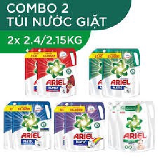 Combo 2 túi nước giặt ariel matic 2.15kg/ 2.4kgx2
