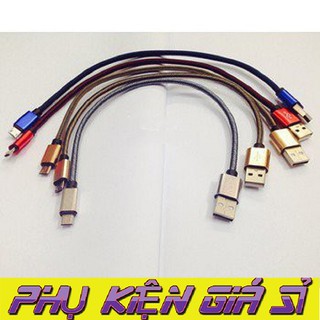 Cáp ngắn micro, iphone, type-c 20cm dây dù