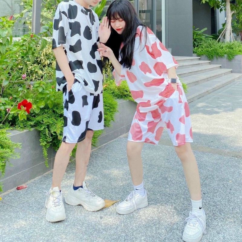 sét bộ bò sữa nam nữ đều mặc được siêu dễ thương