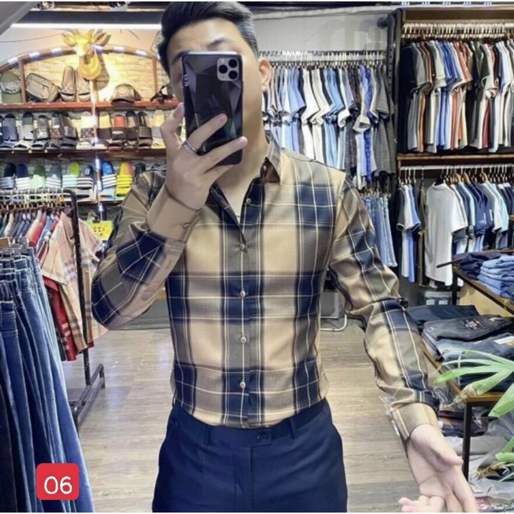 Áo Sơ Mi Nam Dài Tay 🔵 𝐅𝐑𝐄𝐄 𝐒𝐇𝐈𝐏 🔵 Sơ Mi Nam Vải Lụa Co Giãn Hàng Quảng Châu Thời Trang Hpfashion - SMN06 | BigBuy360 - bigbuy360.vn