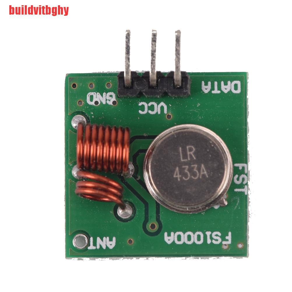 {buildvitbghy}New 2Pcs 433Mhz Wireless RF Transmitter Module+ Receiver Alarm Regeneration Arduino OSE