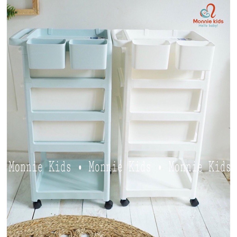 KỆ NHỰA ĐỰNG ĐỒ NGĂN KÉO ĐA NĂNG YEYA MONMON CÓ BÁNH XE