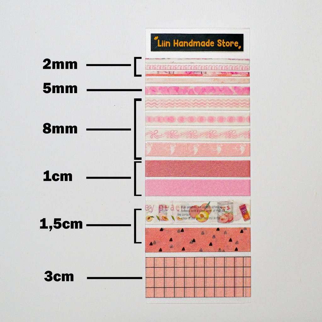 [HÀNG MỚI !!] Washi tape cầu vồng nhiều chủ đề dán trang trí scrapbook, planner, sổ tay,... size 2mm-3cm