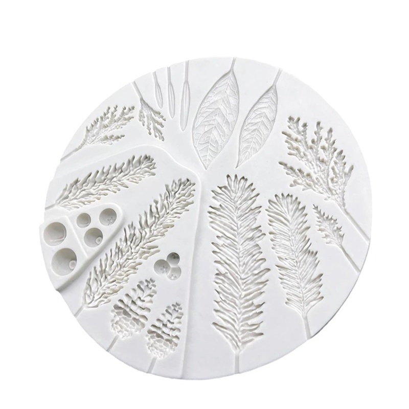 Khuôn Silicone Tạo Hình Làm Bánh Kẹo Hình Lá Thông DIY