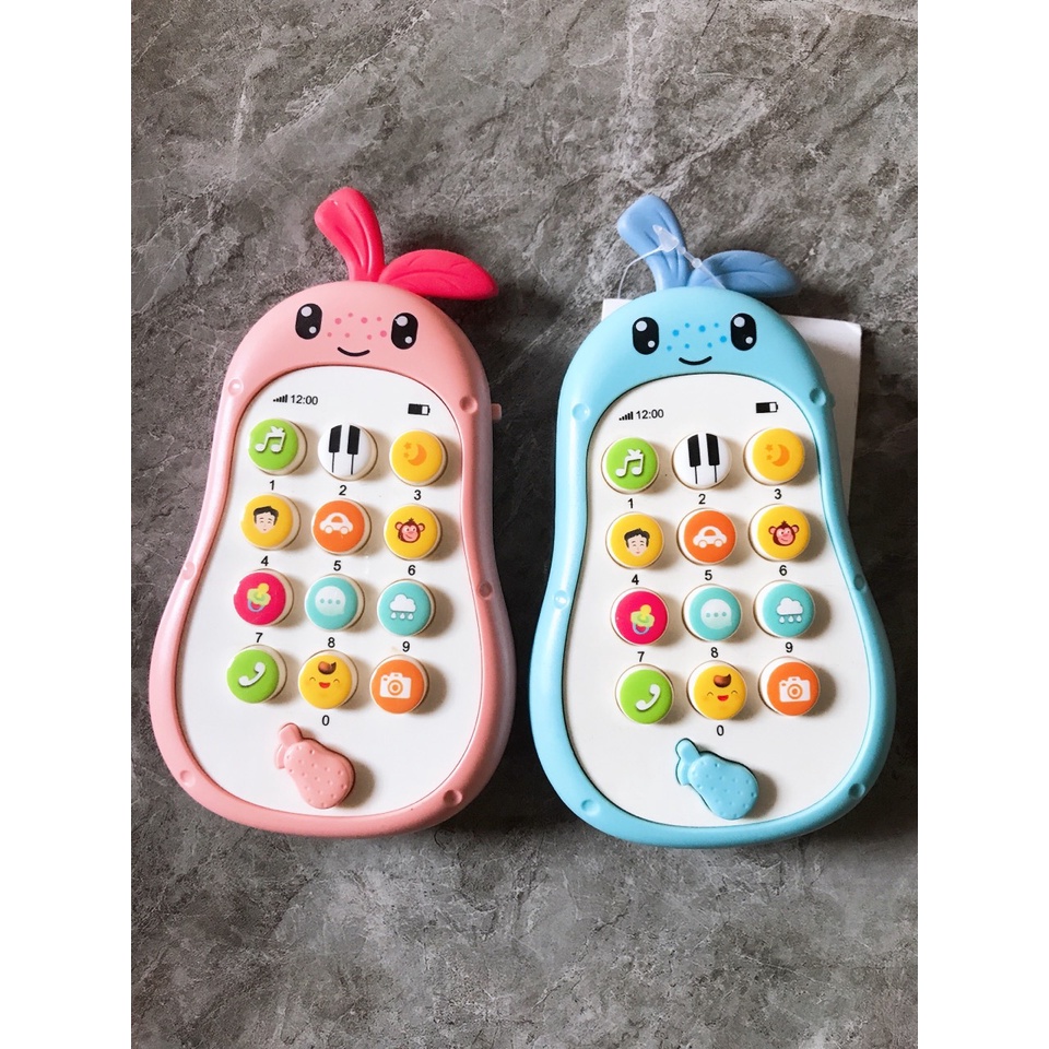 Đồ chơi điện thoại pin cho bé, điện thoại hình thiên thần 2 màu siêu xinh