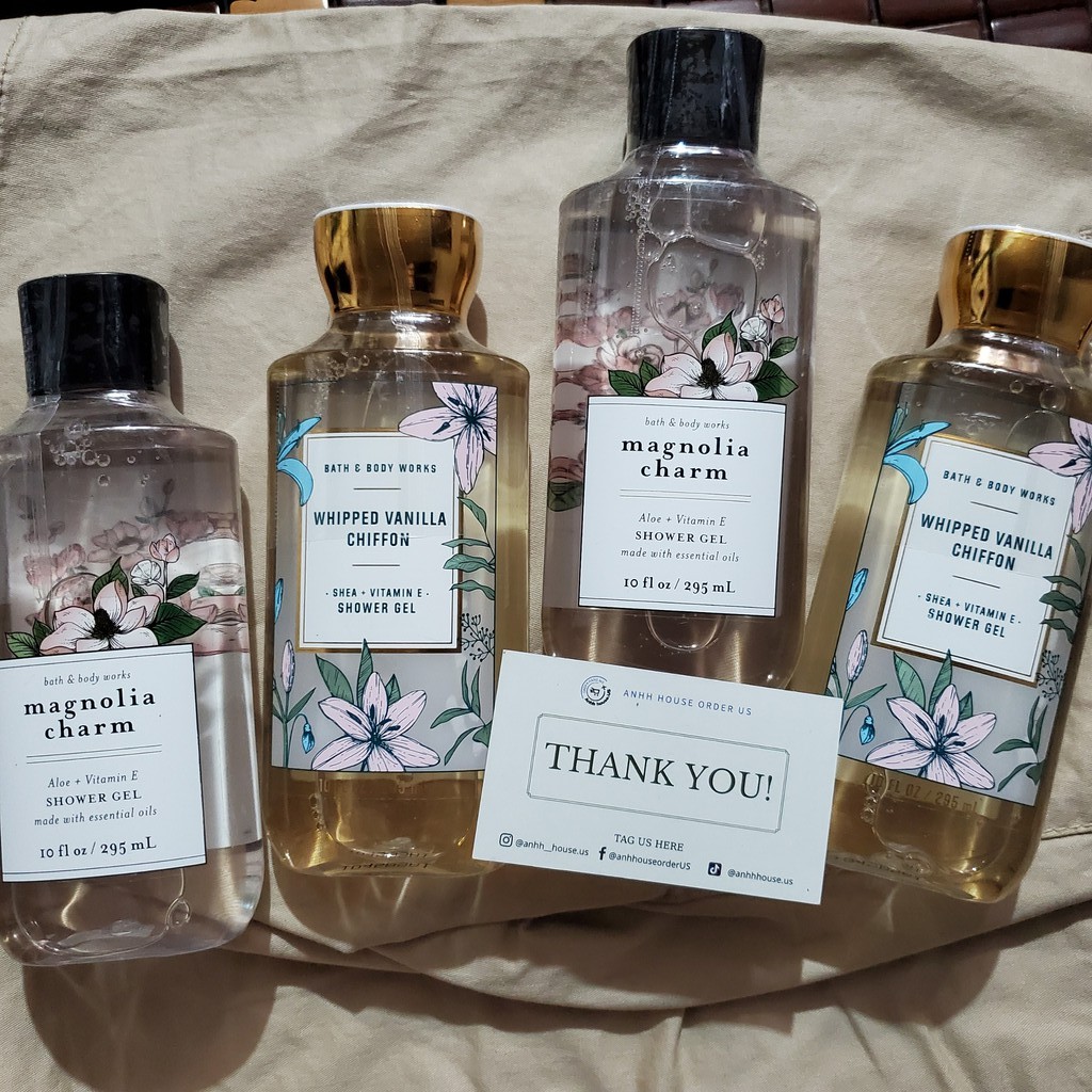 Sữa tắm Bath & Body Works Shower Gel Magnolia Charm/ Whipped Vanilla Chiffon 295ml