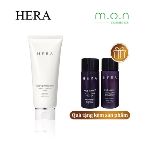 Sữa Rửa Mặt Trắng Da Se Khít Lỗ Chân Lông Hera White Program Deep Cleansing Foam 50ml - Sữa Rửa Mặt Hera