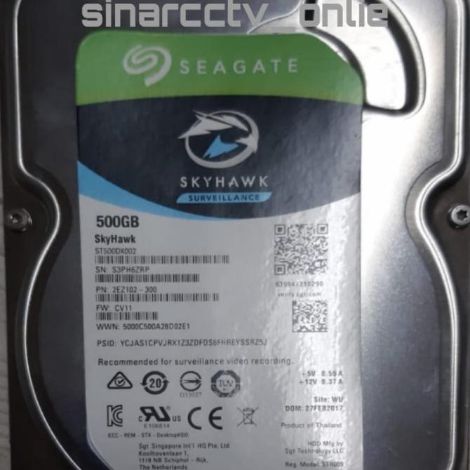 Ổ Cứng Hdd 500gb Seagate Skyhawk Cctv Pc | BigBuy360 - bigbuy360.vn