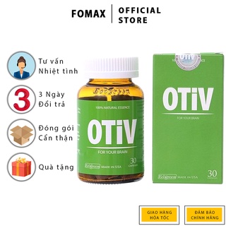 Viên uống Otiv Bổ não 30 viên hỗ trợ ngủ ngon ăn ngon tăng cường trí nhớ giảm stress dưỡng tâm an thần