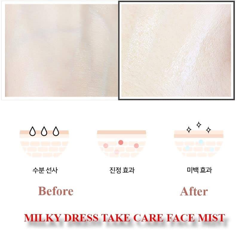 XỊT KHOÁNG DÀNH CHO MẶT MILKY DRESS