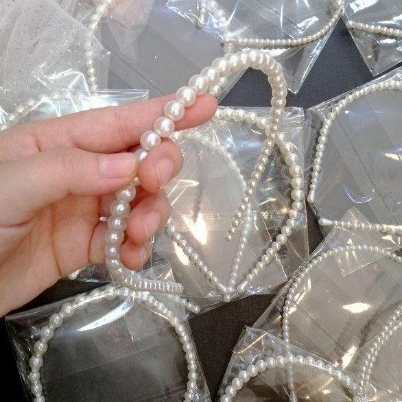Băng đô ngọc trai hạt trai nhân tạo