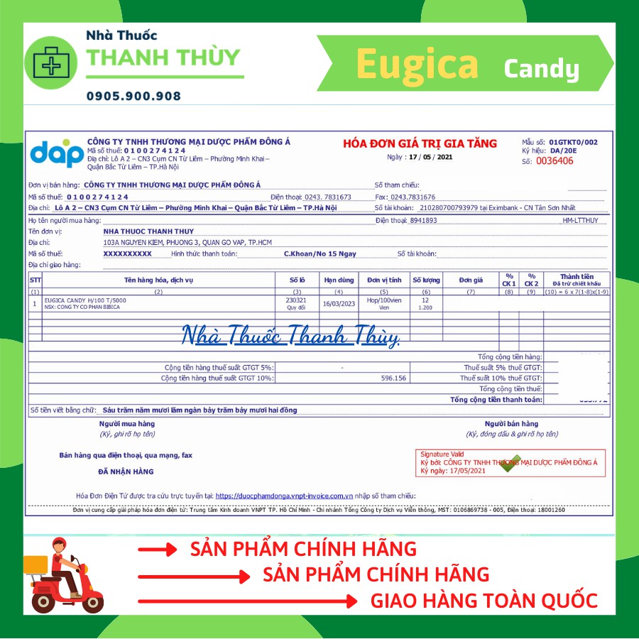 KẸO EUGICA CANDY [100 Viên] Làm Ấm, Thông Cổ, Giúp Ngăn Ngừa Và Làm Dịu Cơn Ho, Giảm Đau Rát Họng Và Khản Tiếng