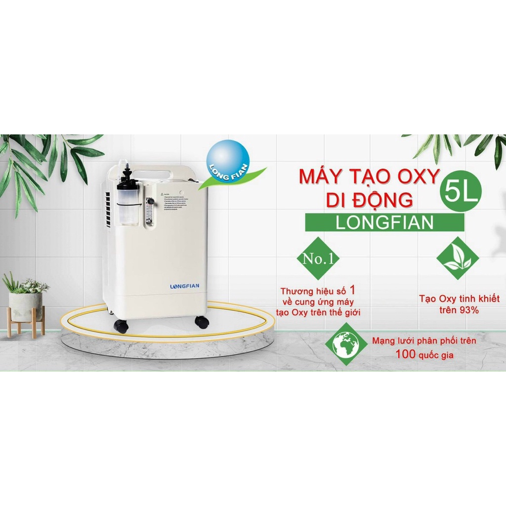 ⛔️GIÁ RẺ NHẤT❗️Máy Tạo Oxy Y Tế LONGFIAN JAY-5BW 5 Lít - Chính Hãng Bao Đổi Trả