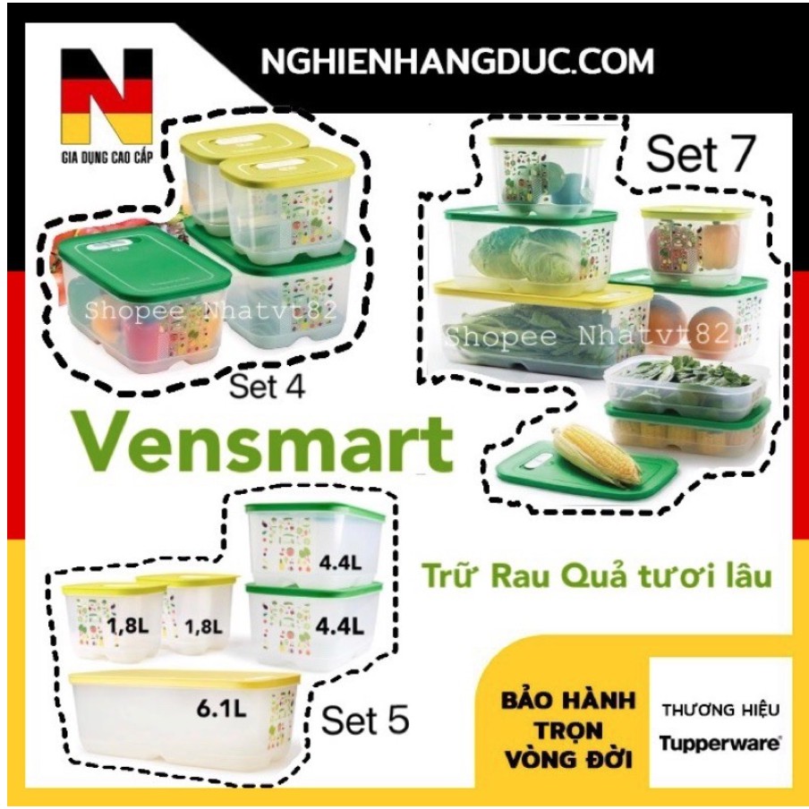 Bộ hộp trữ mát có nút hô hấp 4 5 7 hộp Tup