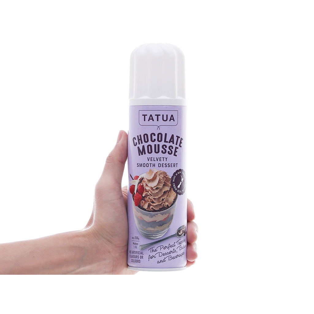 Kem sữa whipping cream chocolate Tatua dạng xịt 250g