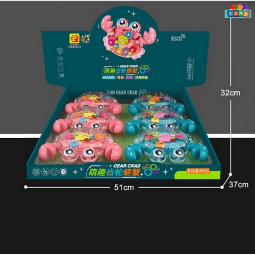 Đồ chơi con cua chạy pin tự động phát nhạc và đèn, cua đồ chơi cu te dễ thương vui nhộn cho bé Tony kids