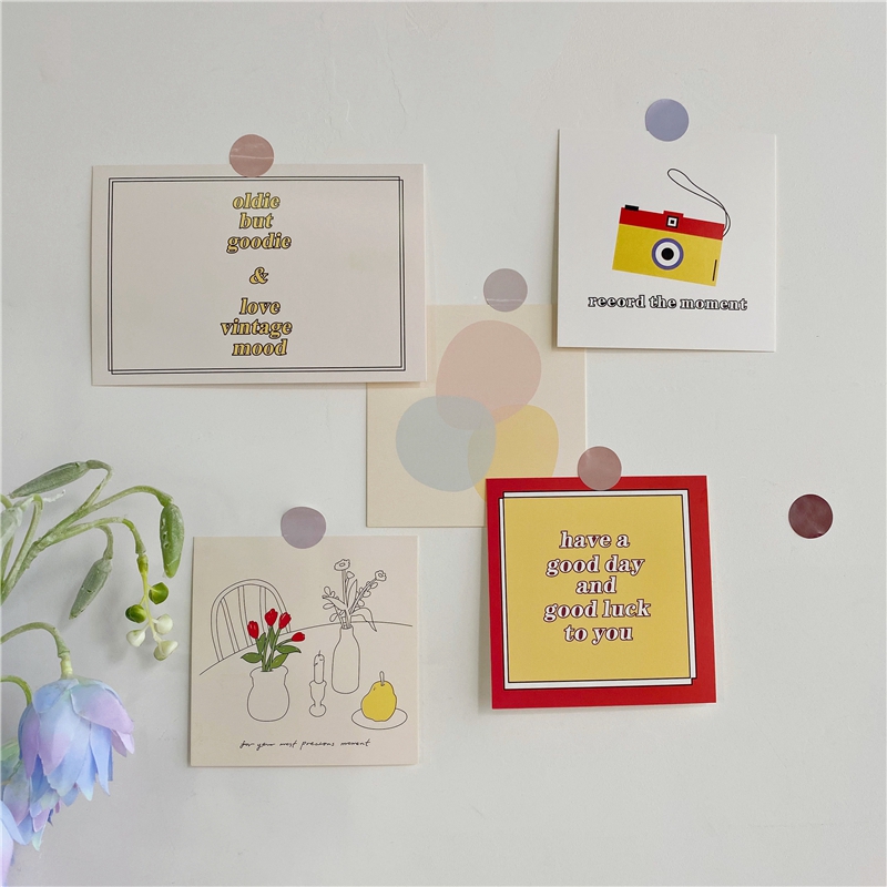Bộ 13 tấm thẻ họa tiết hoa tulip hoạt hình/kiểu hình học dùng trang trí đẹp và sáng tạo