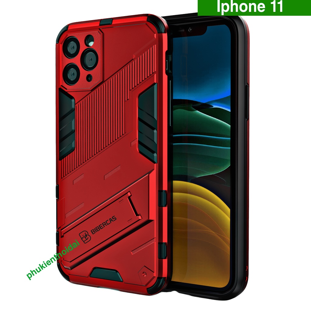 Ốp lưng Iphone 11 Iron Man Ver 2 chống sốc giá đỡ xem phim bảo vệ camera siêu bền