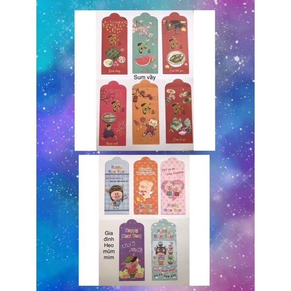COMBO 60 BAO LÌ XÌ GIẤY TỐT