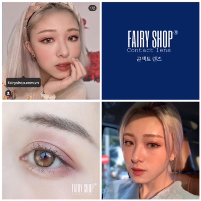 Kính Áp kính tròng cao cấp Bassia Brown Lens 14.0mm - Kính Áp Tròng FAIRY SHOP CONTACT LENS độ 0 đến 6