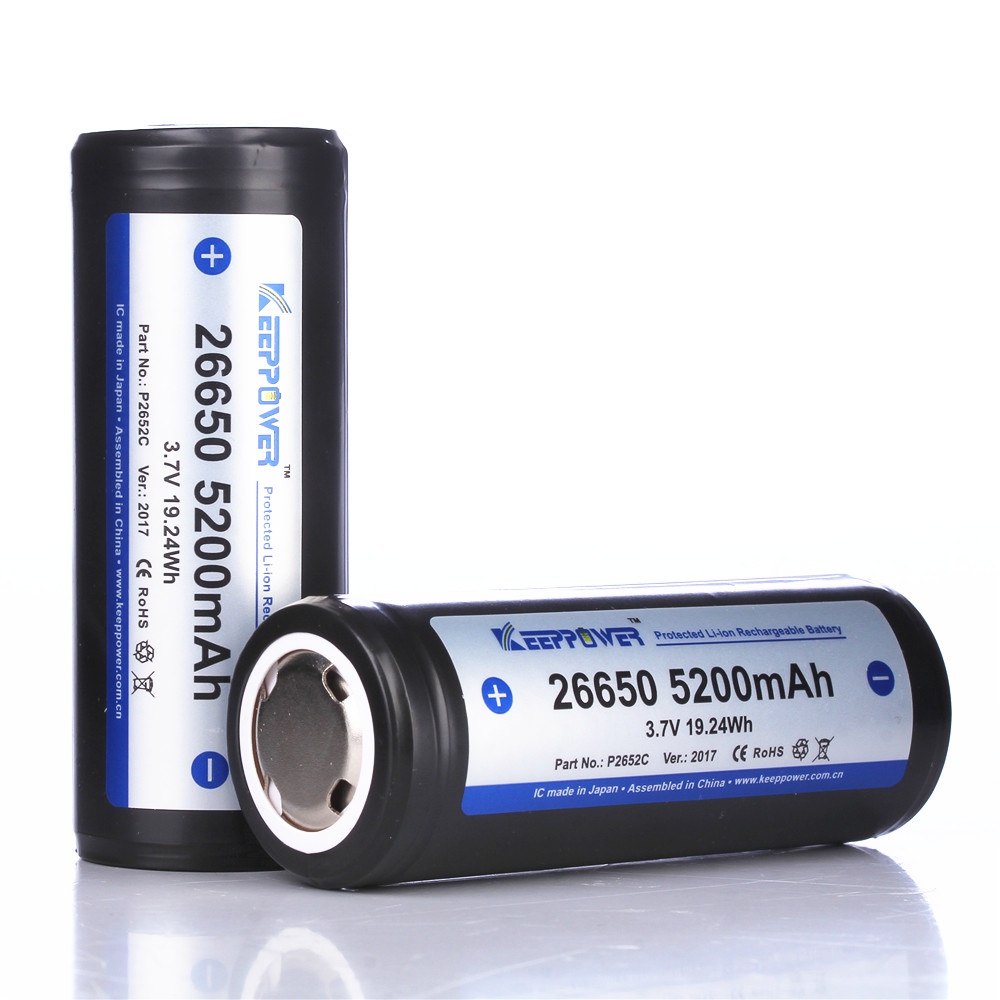Pin 26650 KeepPower 5200mAh 3.7V Pin sạc cao cấp