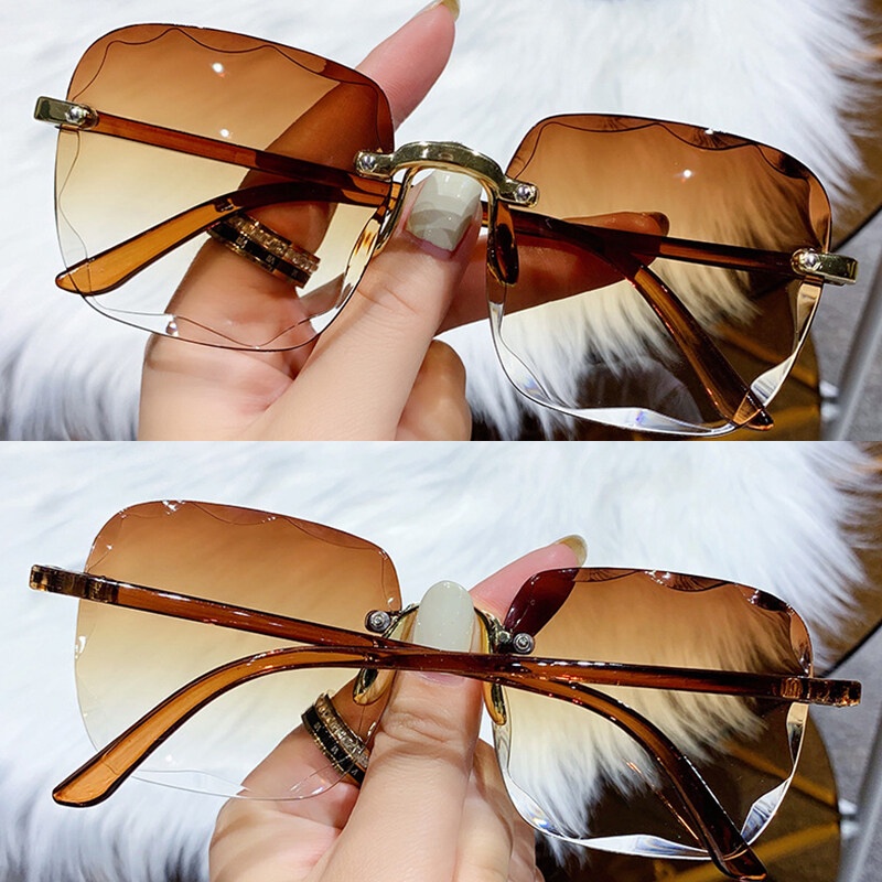 Kính Mát Không Gọng Chống Tia UV Nhiều Màu Sắc