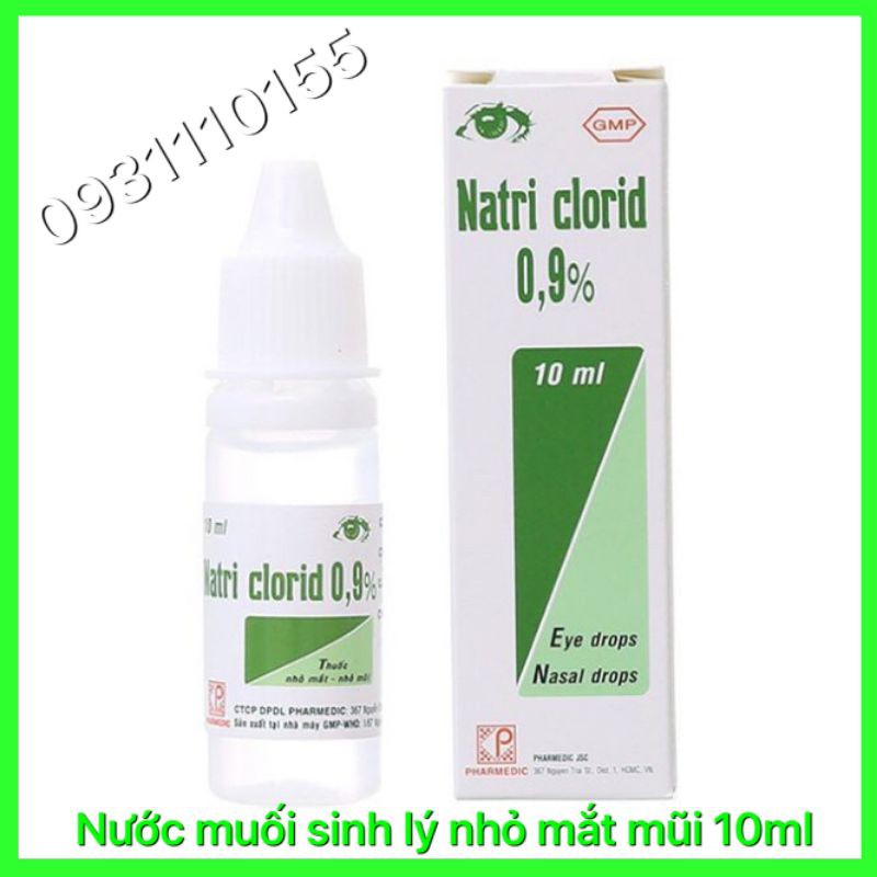 1 chai Nước muối sinh lý Natri clorid , Nacl 0,9% vệ sinh mắt mũi