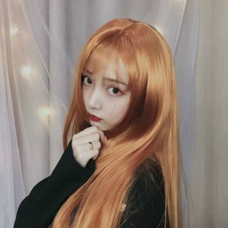 [003] Tóc Giả Thẳng Dài Màu Cam