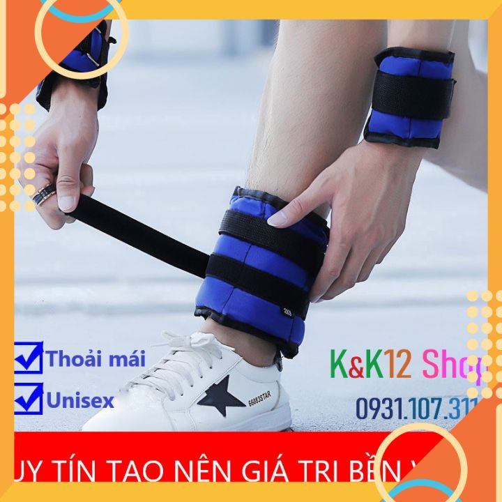 Tạ cát đeo tay. Tạ cát đeo chân tiện lợi. Dụng cụ thể thao hỗ trợ tập luyện chạy bộ, hít xà, giúp giảm mỡ giữ dáng.