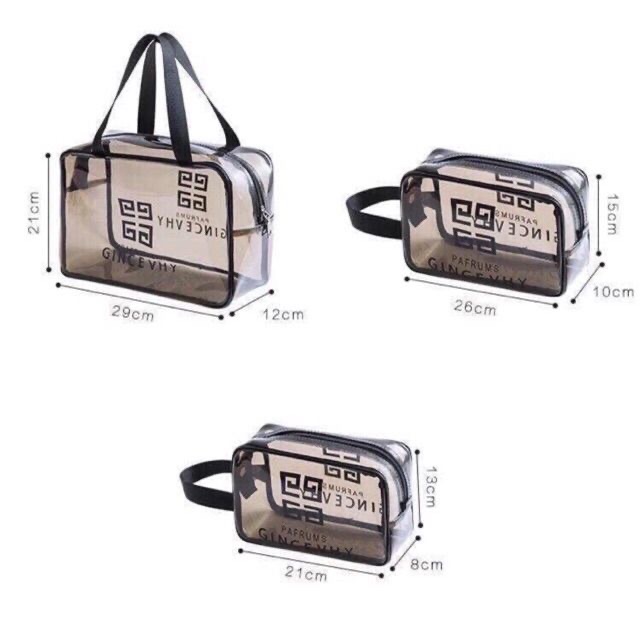 Set 3 túi nhựa trong đựng đồ đa năng loại dầy ( có ảnh chụp thật )