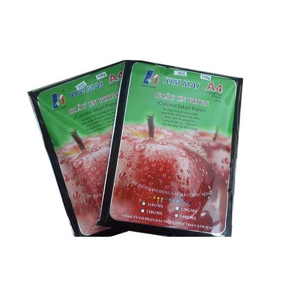 Giấy in ảnh Kim Mai 1 mặt phun bóng A4 135g