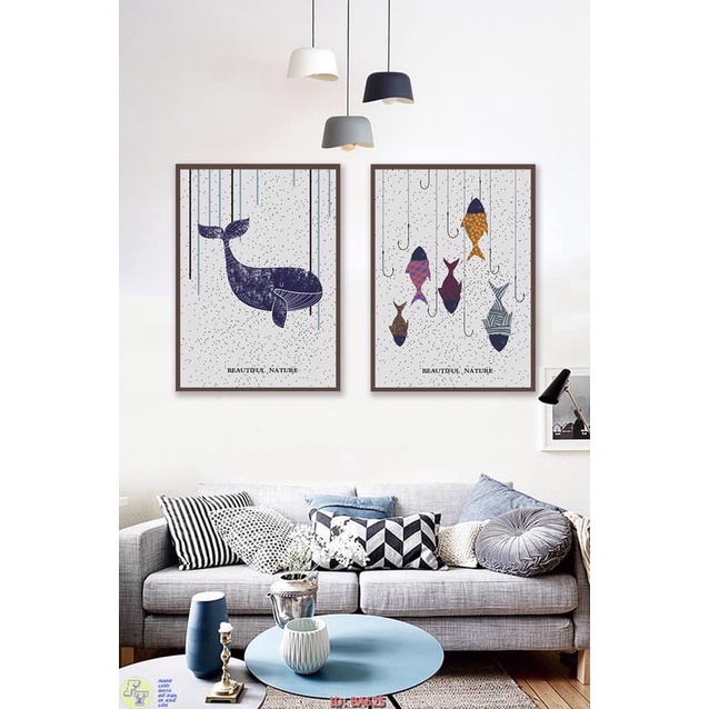 Tranh Canvas bộ 2 decor căn phòng