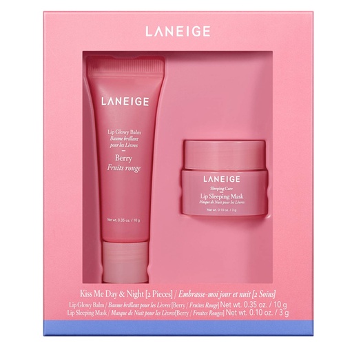 Bộ Sản Phẩm Dưỡng Môi Laneige Lip Glowly Balm (berry) 10g &amp; Mặt Nạ Môi Lip Sleeping Mask (berry) 3g