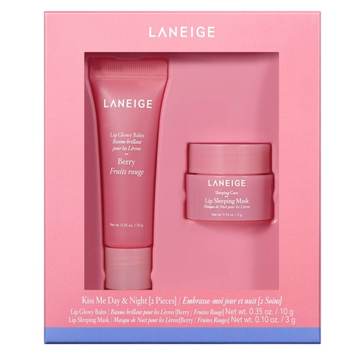 Bộ Sản Phẩm Dưỡng Môi Laneige Lip Glowly Balm (berry) 10g &amp; Mặt Nạ Môi Lip Sleeping Mask (berry) 3g