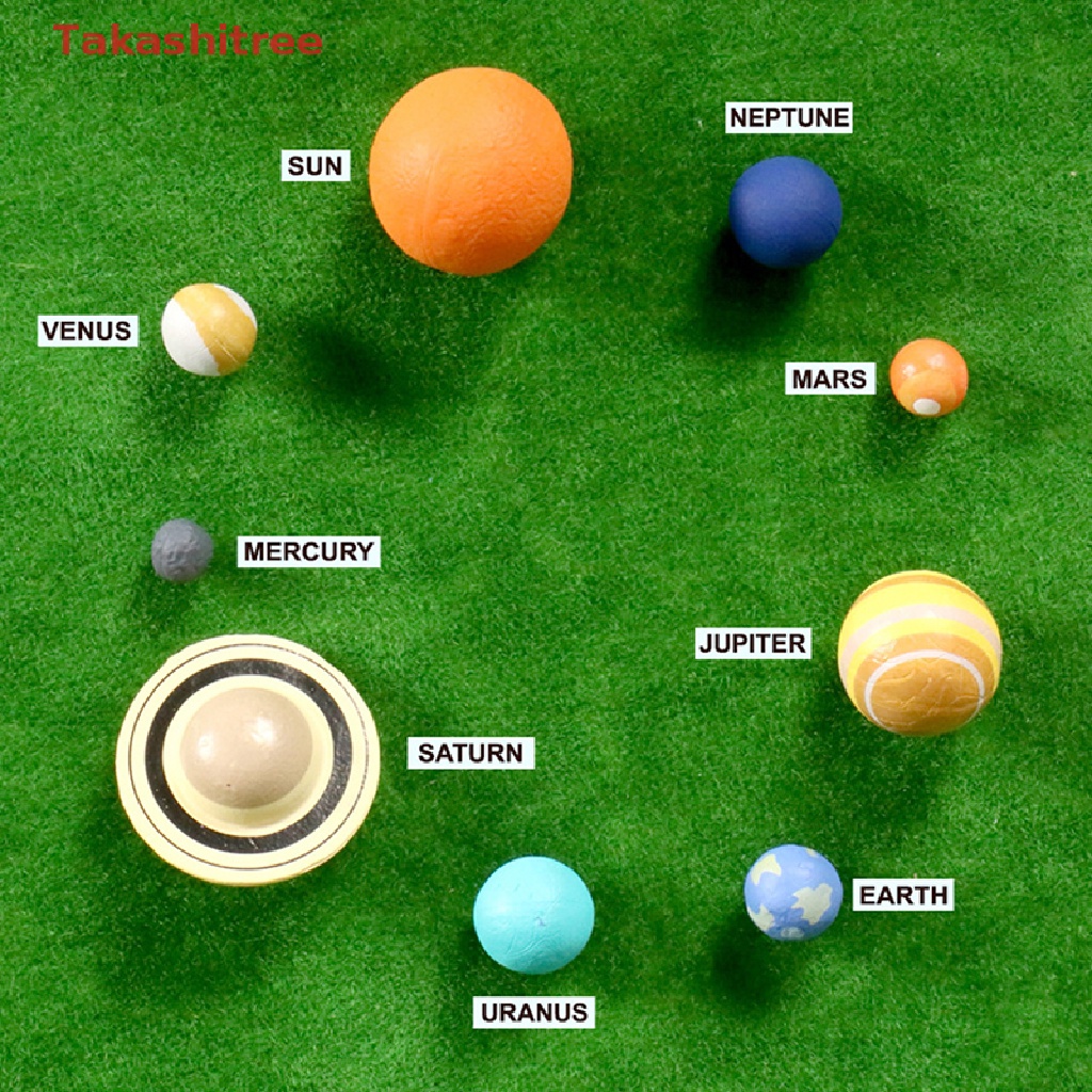 9PCS Simulation Solar System Earth Planet Model Figures Teaching Science Toy