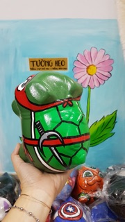Heo đất handmade - Ninja Rùa