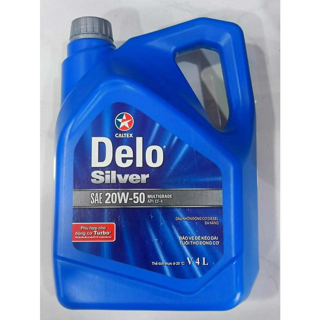 Can 4L Dầu nhớt xe hơi, ô tô Delo Silver Multigrade 20W50 4000ML Chính hãng – Shopnhottot