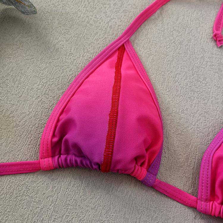 Bộ Đồ Bơi Hở Lưng Phối Màu Gradient Thời Trang Mùa Hè Cho Nữ