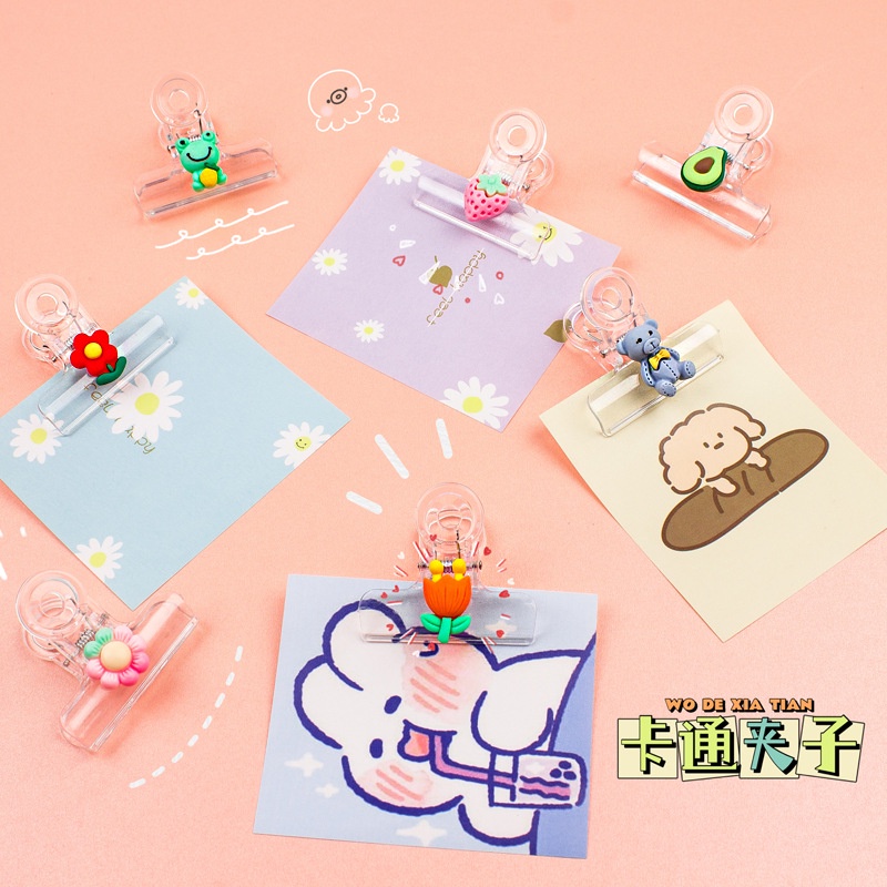 Trong Suốt Kẹp Giấy Nhớ Hình Trái Cây Dễ Thương