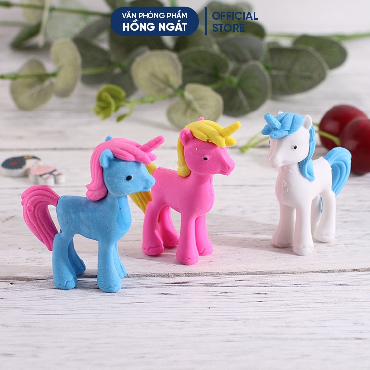 Tẩy bút chì hình ngựa pony, đồ dùng học tập dễ thương cute giá rẻ làm quà tặng học sinh văn phòng phẩm T06