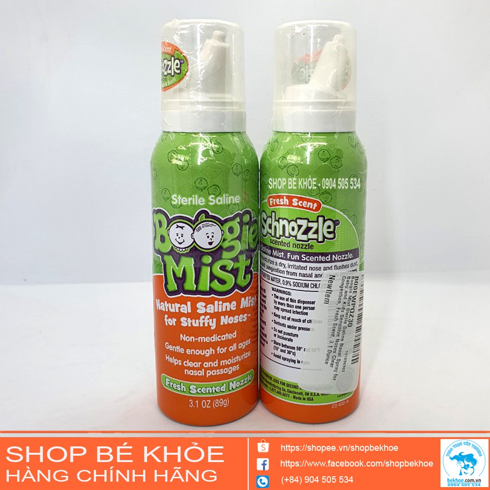 Xịt mũi kháng khuẩn Boogie Mist 89ml - Mỹ