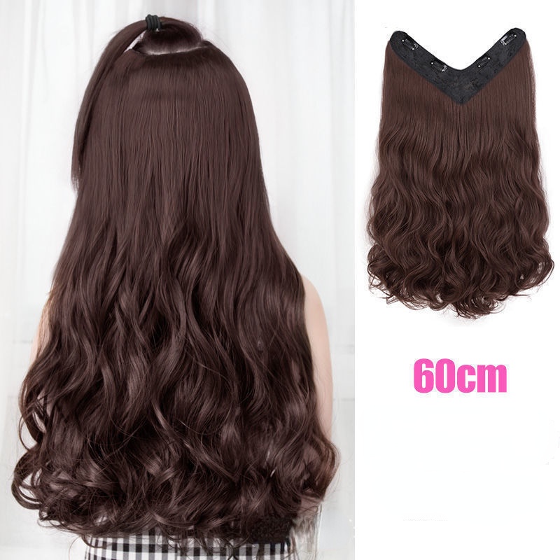 Set 4 Kẹp Tóc Giả Nối Dài Dày Dặn Chống Bóng Thời Trang