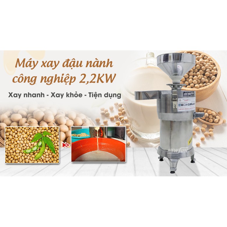 Máy xay đậu nành liên hoàn NEWSUN Công suất 1,5kw, hàng Việt Nam chất lượng cao, bảo hành 12 tháng