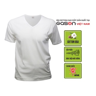 Áo lót nam cotton cao cấp không đường may cổ V ngắn tay Gason 103