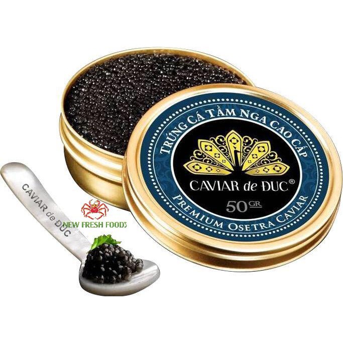 TRỨNG CÁ TẦM NGA CAO CẤP - CAVIAR DE DUC - 50GRAM/HỘP