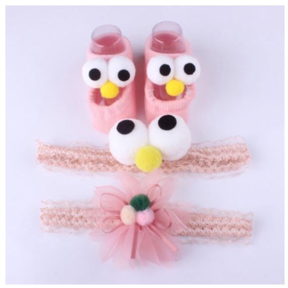 Set 2 băng đô kèm tất cho bé