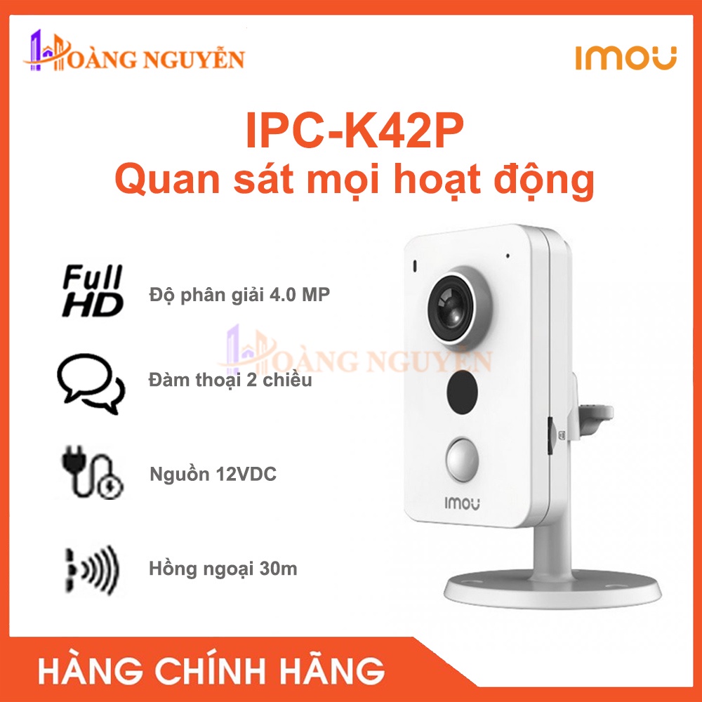 [NHÀ PHÂN PHỐI] Camera IP IMOU IPC-K42P 4.0 Megapixel - Tích Hợp Còi Báo Động, Hồng Ngoại Thông Minh, Tích Hợp Mic