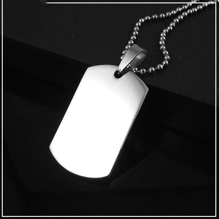 Combo 10 mặt thẻ bài inox cao cấp không đen không gỉ kích thước 2.8*5cm chuẩn dùng để khắc tên