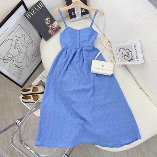 Đầm maxi 2 dây babydoll